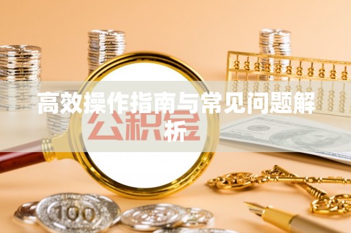镇原高效操作指南与常见问题解析