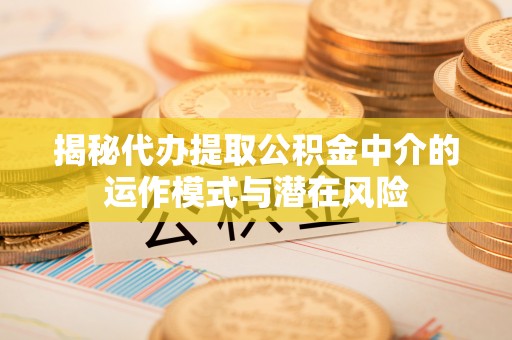 镇原揭秘代办提取公积金中介的运作模式与潜在风险