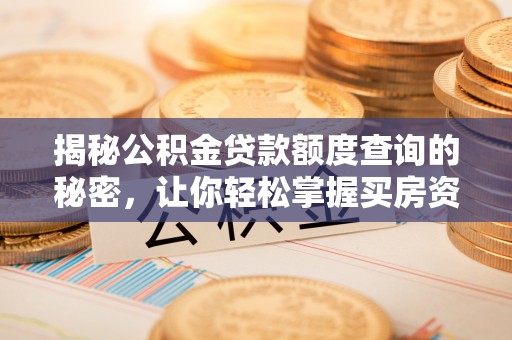 镇原揭秘公积金贷款额度查询的秘密，让你轻松掌握买房资金规划